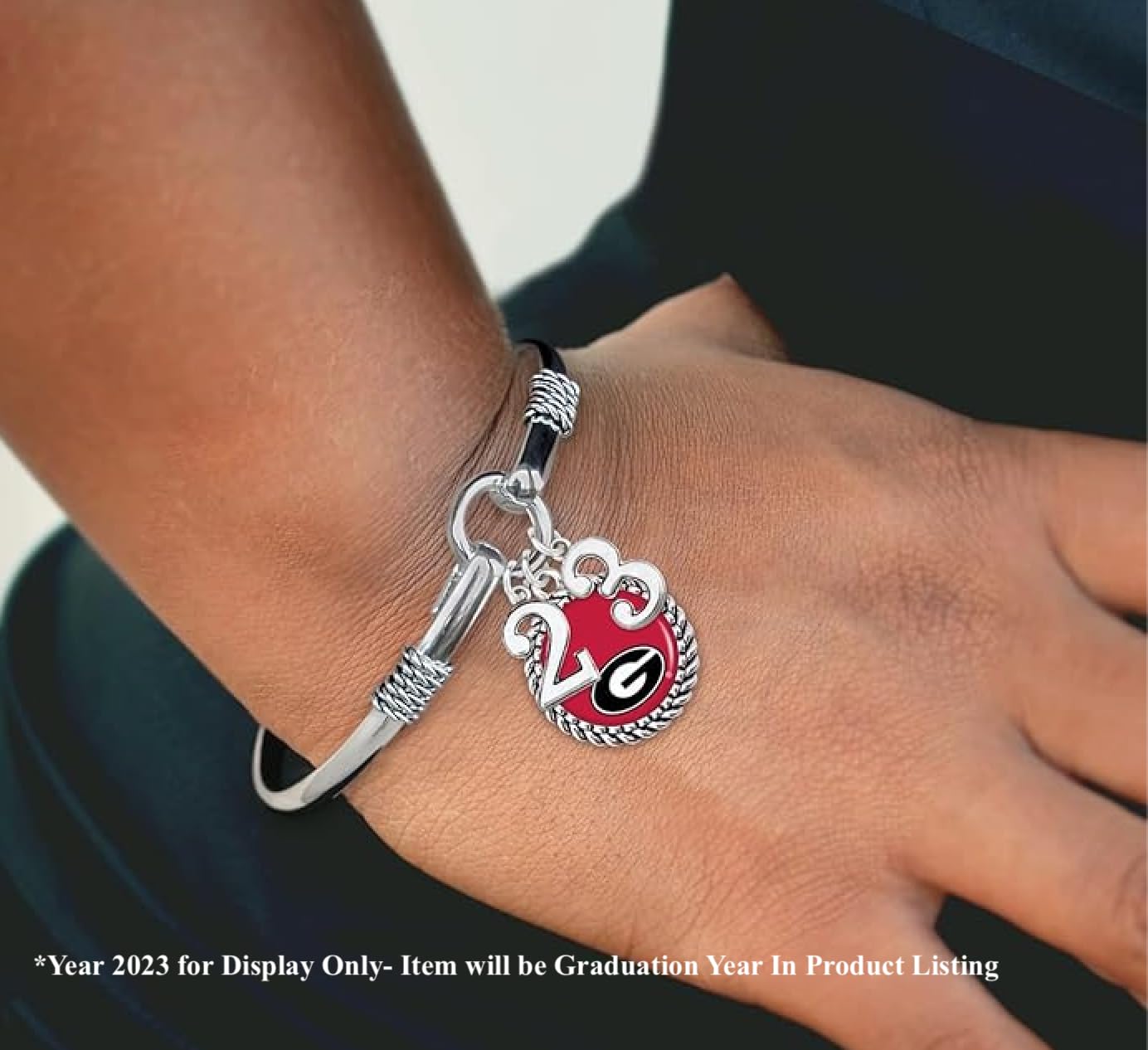 Georgia Bulldogs Graduation Year 2025 Silver Bracelet Jewelry Licensed UGA