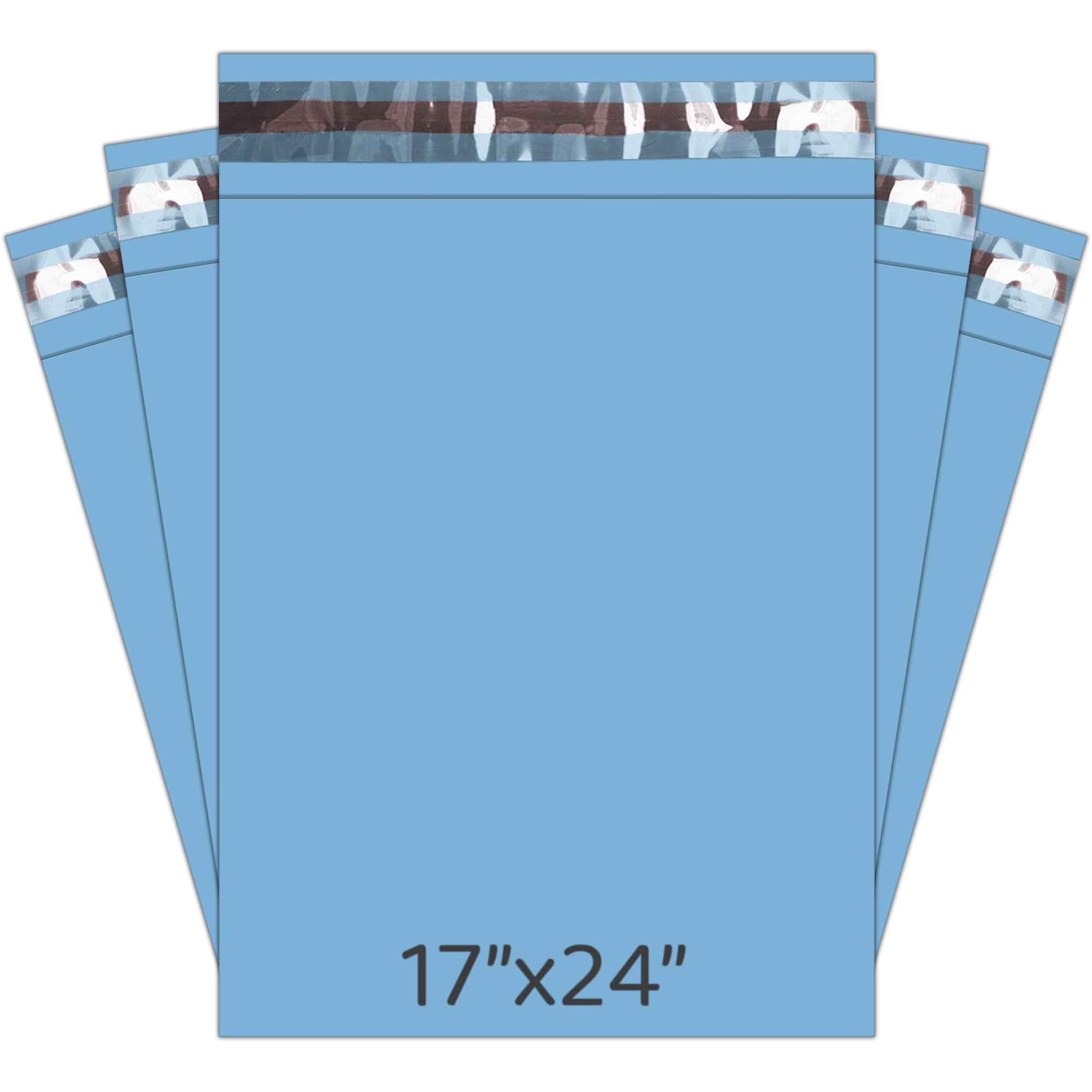 YUNJU Mailing Bags, Strong Large Blue Mailing Postal Postage Bags 17 x 24 Packaging Mailers [Use in Parcel, Delivery, Shipping, Mail, Package] [432mm x 610mm] 500 Pack