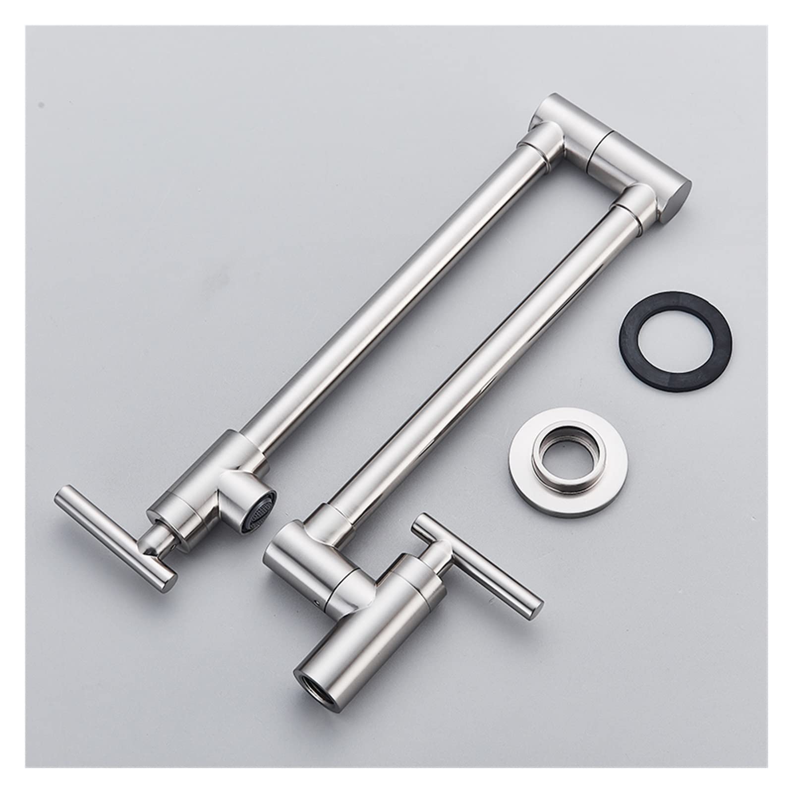 Filtro aeratore Universale Splash, Rubinetto per Acqua Fredda per lavello da Cucina Nero, Rubinetto Girevole per lavello in Ottone Massiccio, Rubinetto per riempimento pentole a Parete, BRAC