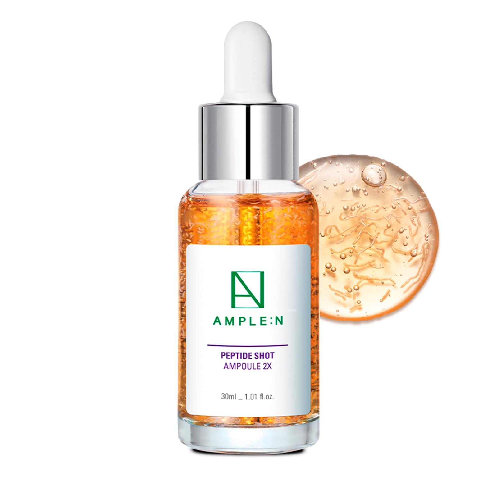 AMPLE:N Peptide Shot Ampoule 2X 30ml | Intensive Anti-Aging Korean Serum with Peptides for Threads - Wrinkle Removal and Increase Firmness - Lifts Saggy Skin