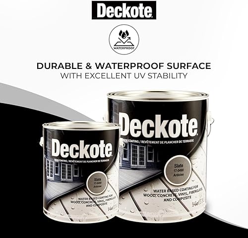 Miniatura 5 de Revestimiento de cubierta blanco de 1 galón  Protección UV, pintura de cubierta resistente al agua, pintura acrílica de alto rendimiento  Ideal para