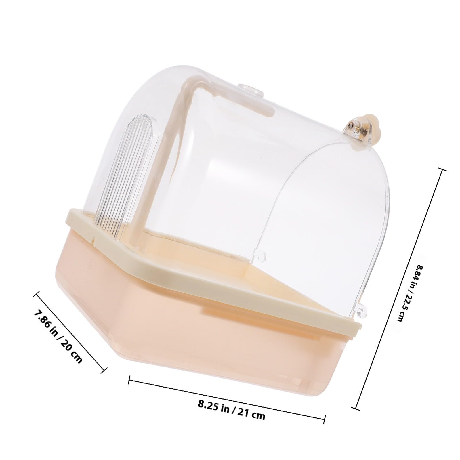 Toddmomy Bird Bath Box per Uccelli Vasca da Bagno Automatica per Pappagalli con Testa Spruzzatrice Accessorio per Gabbia con Funzione di Alimentazione e Bagno per Uccelli di Piccole e Medie