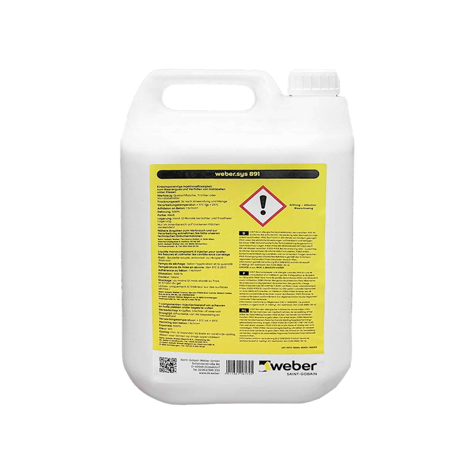 Weber.sys 891 - Moldeado para huecos (Weber.sys 891 5L + jeringa)