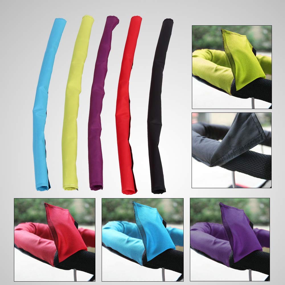 Funda para Manillar de Cochecito de bebé, Cochecito de bebé, manija de Tela, Barra de Parachoques, Cubierta de manija, carritos de Silla, Protector de manija(Negro)