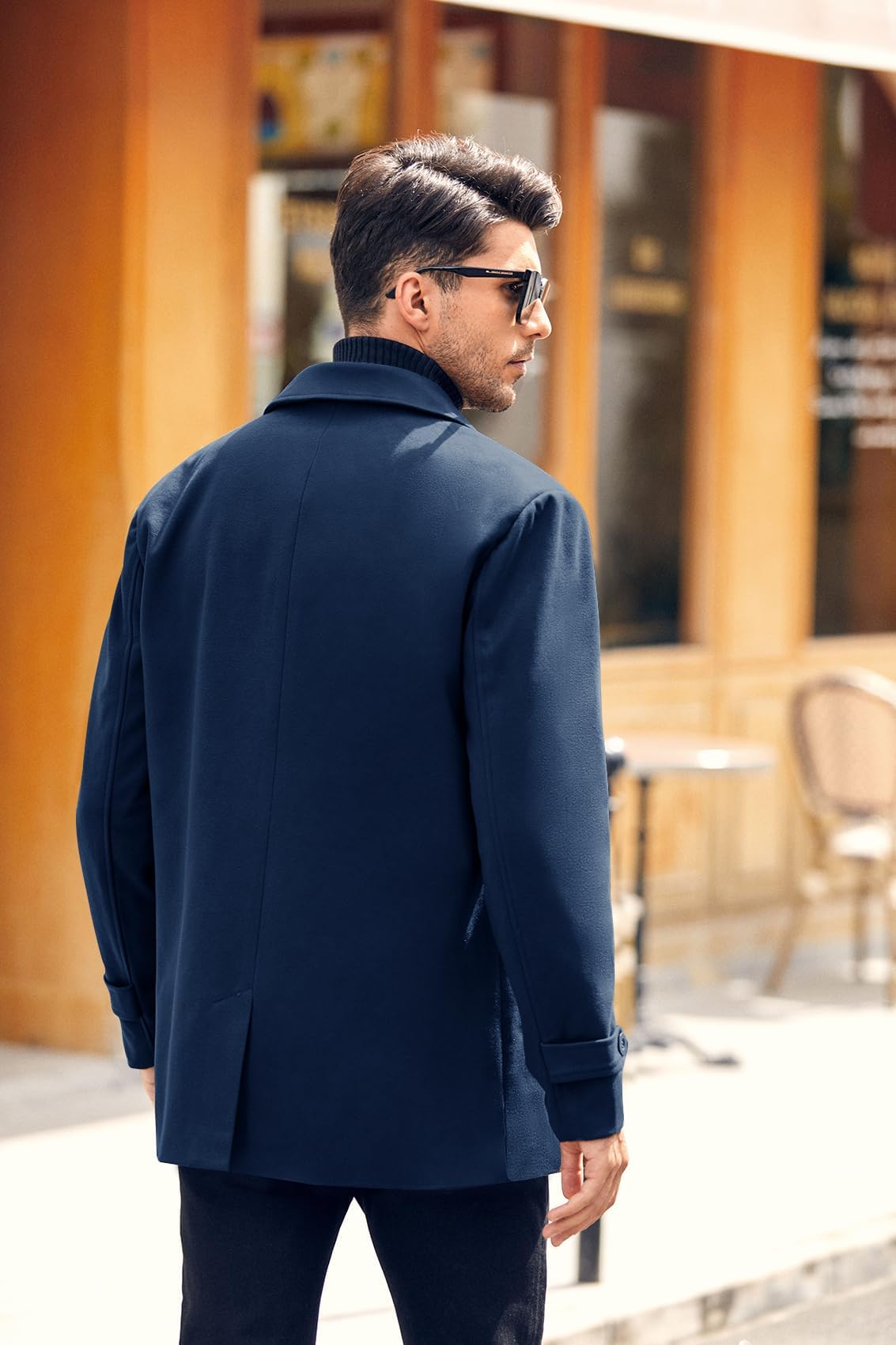 Runcati Uomo Classico Doppio Petto Cappotto Slim Fit Trench Casual Giacca Lunga Inverno Calda Business Capispalla