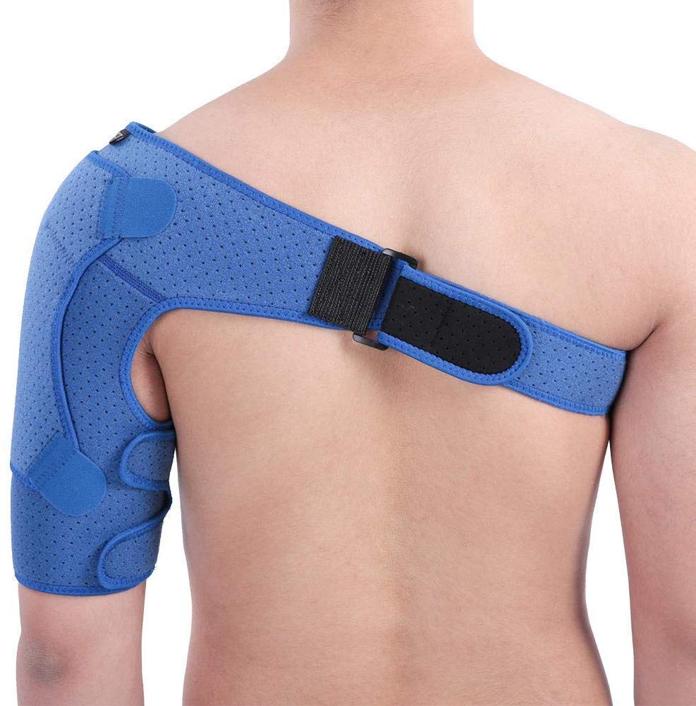Xuuyuu Shoulder Cuff Support, Punched Breathable Pressurized Brace for Men and Women Injury Prevention Large Size Adjustable Sleeve Brace Arm Protection (39-55in) : Industrial & Scientific