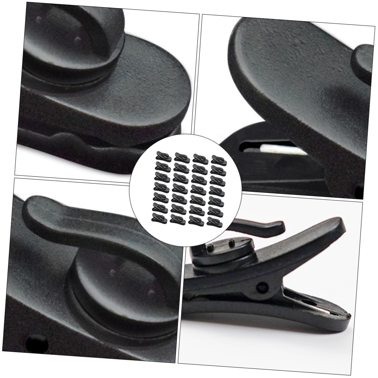 Hemobllo 9pezzi Clip Per Cavo Cuffie Rotanti Organizzatore Per Cavi Auricolari e Headset Nero Adatto Per Abbigliamento e Accessori Materiale Resistente