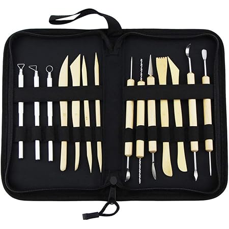 61-teiliges Modellierwerkzeug Set - Töpferwerkzeuge Mit Aufbewahrungstasche