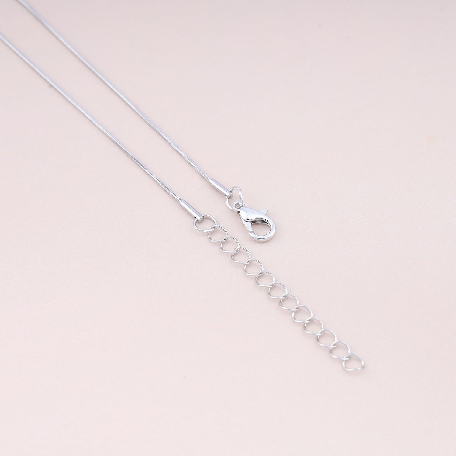 Vintage Silver Bead Pendant Necklace Boho Beaded Choker Necklace Flat Bead Chain Necklace Silver Minimal Necklace Jewelry for Women - Image 6