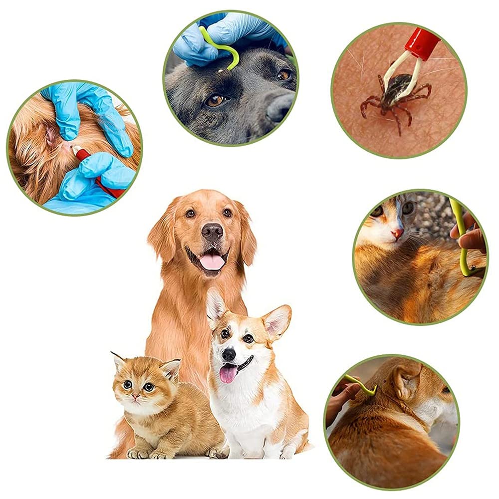 FTEYJEUIOTY Tick Tweezers for, Cats, Children, Set of 3, Tick Hooks and Set of 2, Tick Tweezers, Easy and Safe Tick Remover - Image 3