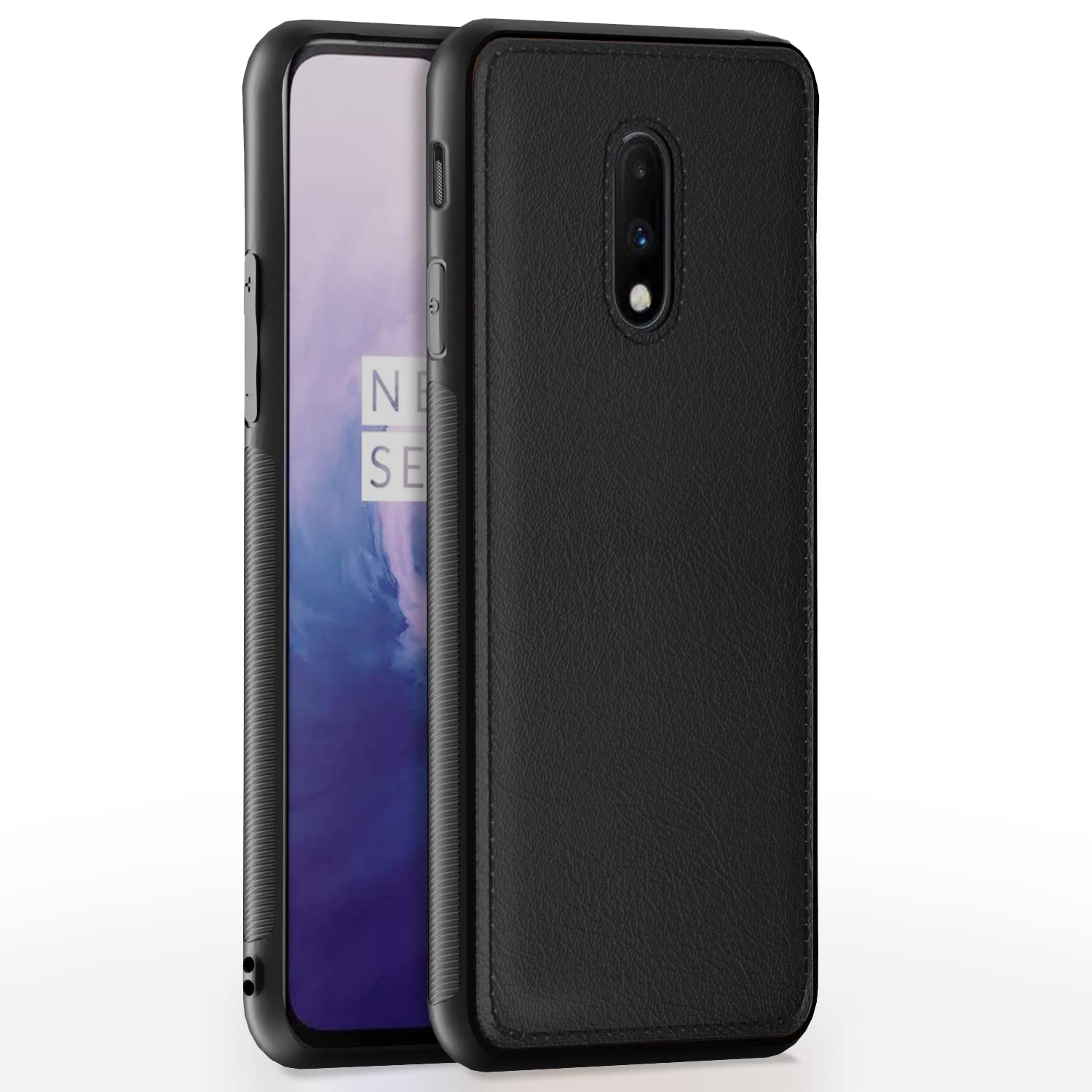 Pikkme OnePlus 7 / OnePlus 6T Back Cover | Pu Leather | Soft Touch | Raised Edges | Bumper Case for OnePlus 7 / OnePlus 6T (Black) (B0CQK5M1WW) Amazon Price History, Amazon Price Tracker