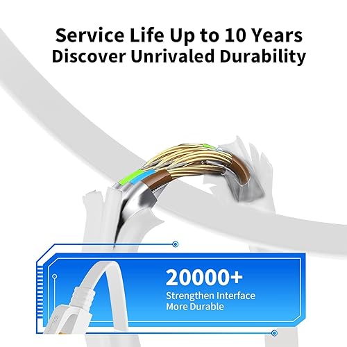 Miniatura 23 de Cable Ethernet Cat 8 de 3 pies, 6 pies, 10 pies, 15 pies, 20 pies, 25 pies, 30 pies, 40 pies, 50 pies, 60 pies, 75 pies, 100 pies, cable de red