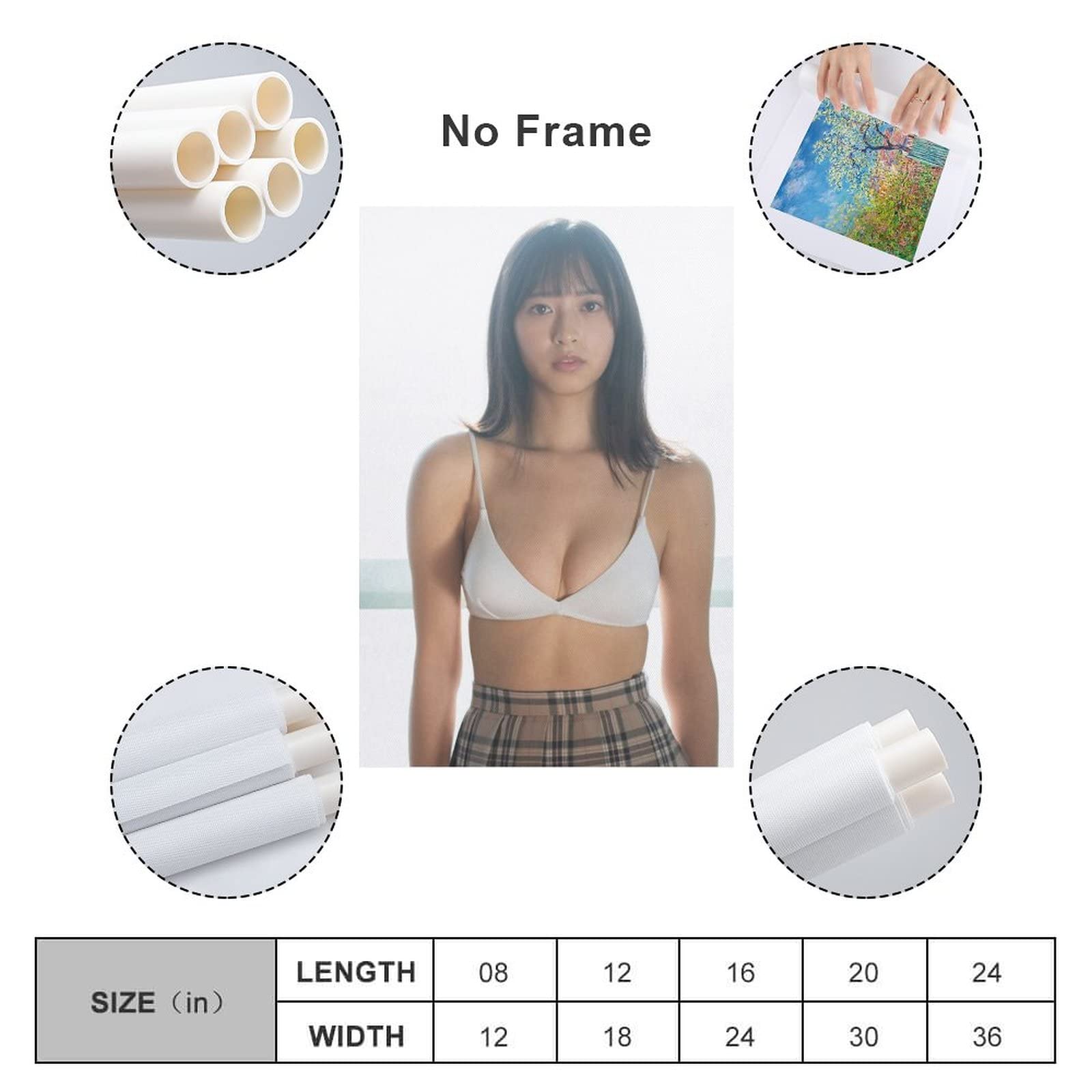 Amazon.co.jp: 大槻りこ女優のセクシービキニポスター キャンバス 壁