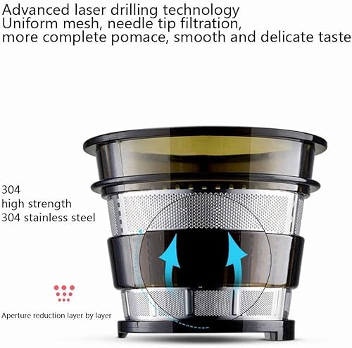 Miniatura 7 de Exprimidor eléctrico multifuncional exprimidor lento exprimidor de boca ancha exprimidor de frutas prensadas en frío verduras silencioso alto