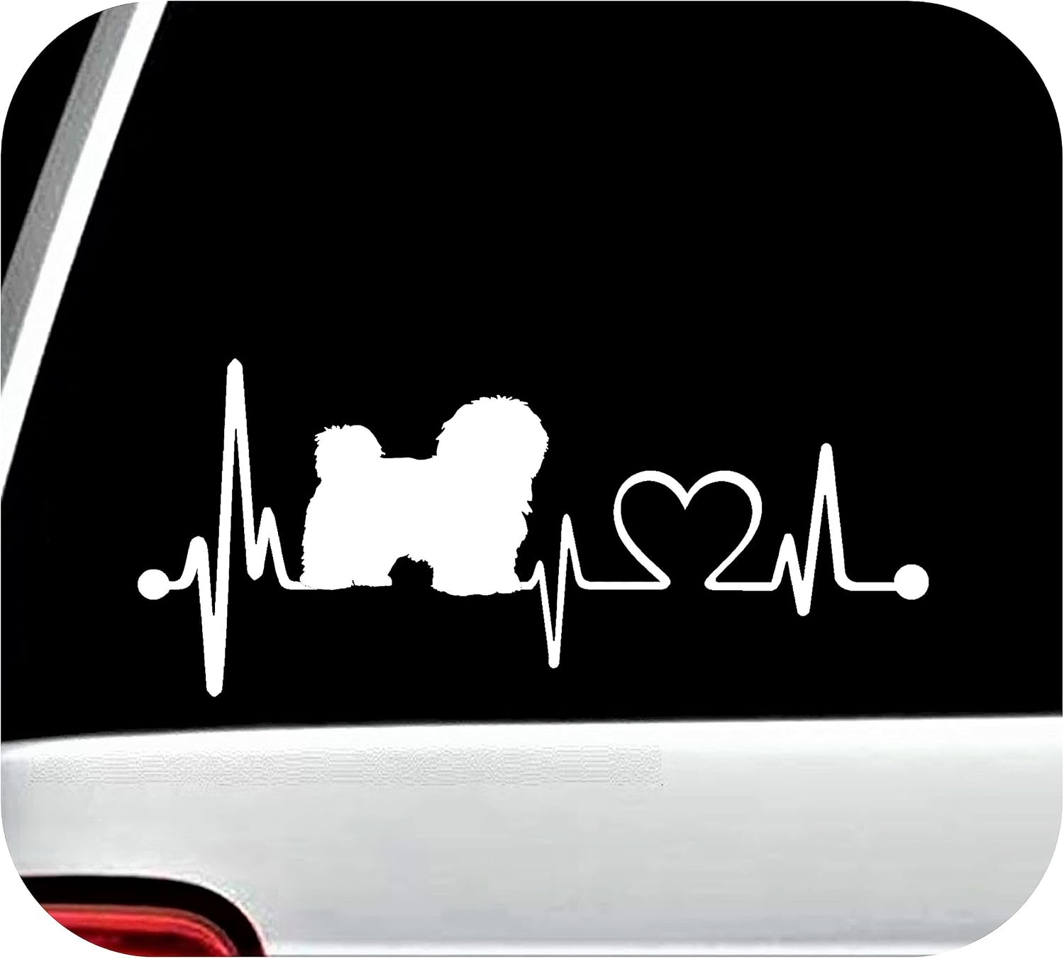 K1058 Havanese Dog Heartbeat Lifeline Monitor Decal Sticker