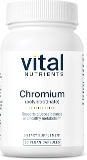 Vital Nutrients Chromium Polynicotinate 200mcg | Chromium Supplements for Healthy Fat and Carbohydrate Metabolism | Cholesterol Maintenance Supplement | Gluten, Dairy, Soy Free | Non-GMO | 90 Capsules