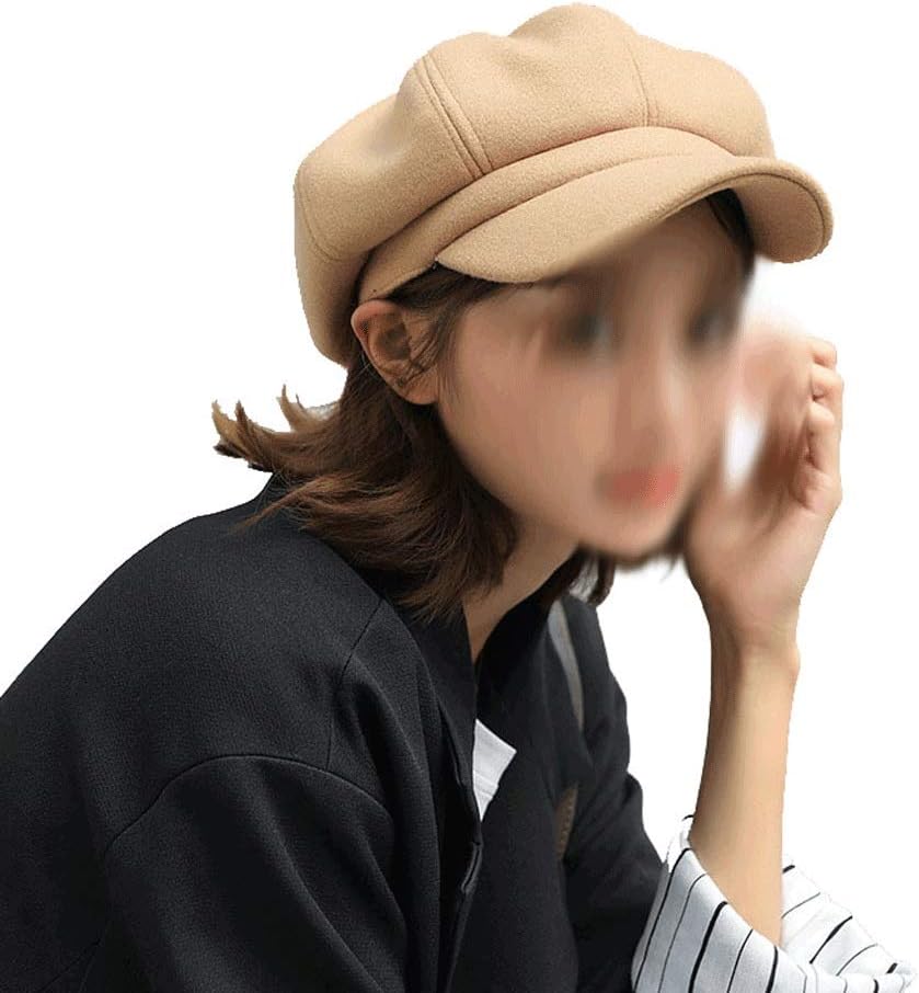 Jjzxd 女性のための調節可能な冬のベレー帽のための堅い八角形のニュースボーイキャップの女性カジュアルウールの帽子女の子画家キャップ 激安通販