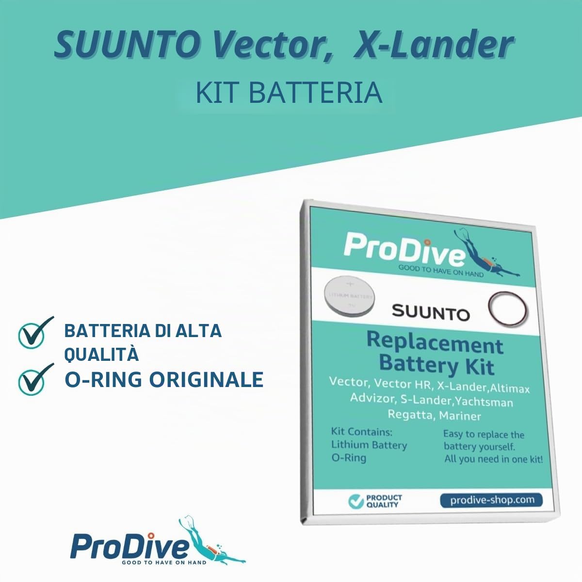 Kit di batteria per orologio sportivo Suunto, Vector, Advizor, Yachtsman, S-lander, Altimax