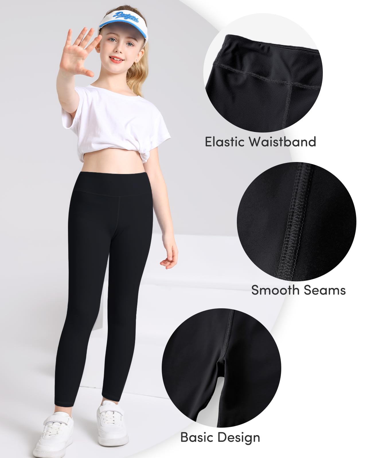 Domee Leggins Yoga Deporte Pantalones Niña Pack de 3