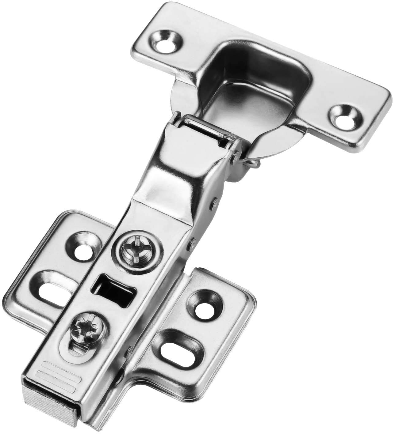Hme Nickel Plated Standard Frameless Cabinet, EUropean Style Soft Closing 4-Hole Mounting Hinges