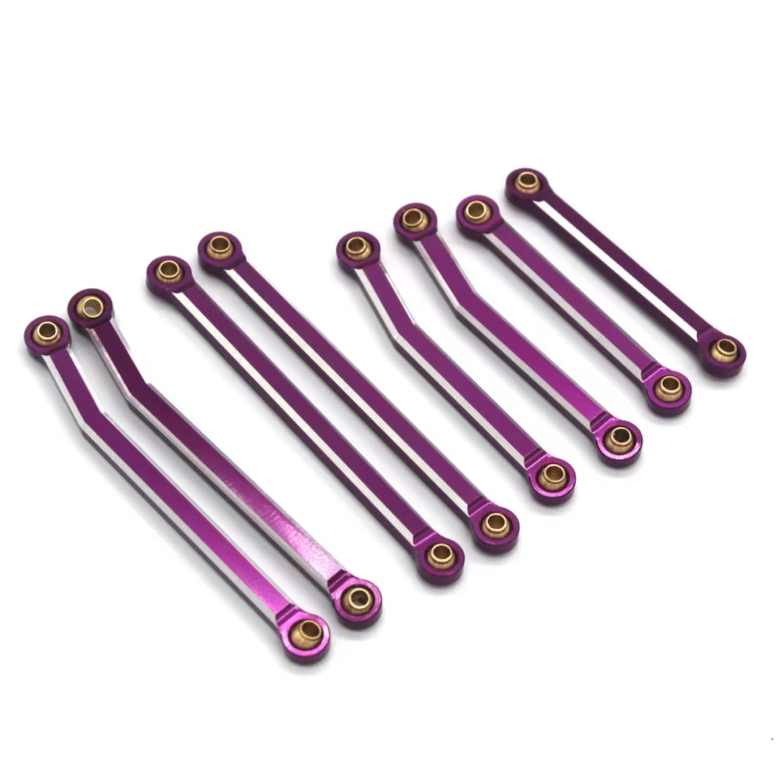 Rc Special Connecting Rod for Jjrc C8801 C8808 C8809 AX8560 for TRX4M 1/18 8pcs Metal Pull Rods Remote-Controlled Car Parts and Accessories Upgrades Replacement Use(Purple)
