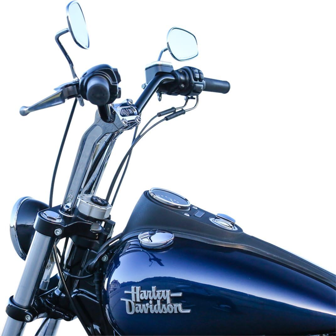 Thrashin Supply Co TSC-9525-3 Pullback Handlebar Riser Kit without Gauge Cutout - 9-1/2in. - Chrome