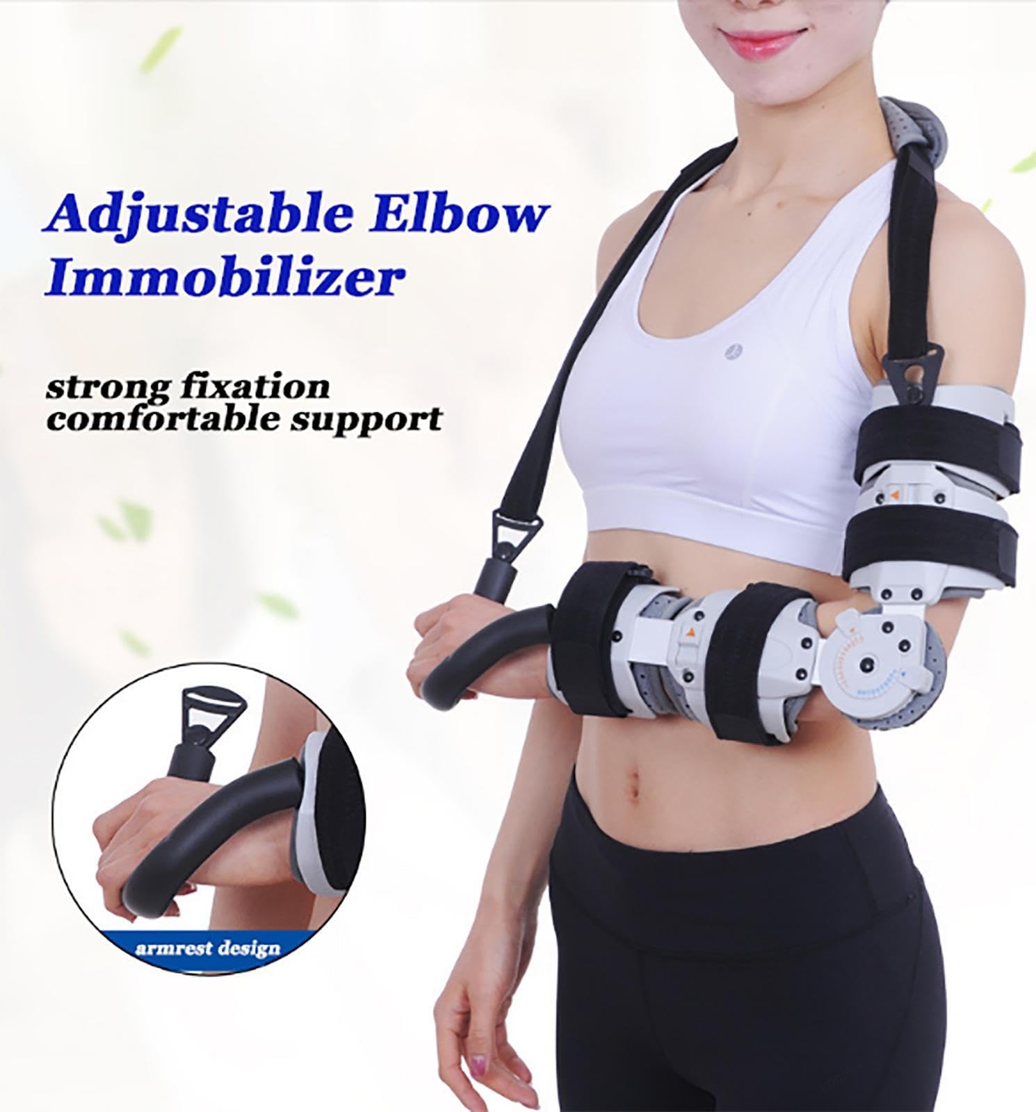 Tutore per Gomito Incernierato Tutore per Immobilizzatore Del Gomito| Tutore per Gomito Post OP Regolabile| Elbow Splint Night|Supporto per Il Sonno Del Gomito|Sindrome Del Tunnel Cubitale,Right