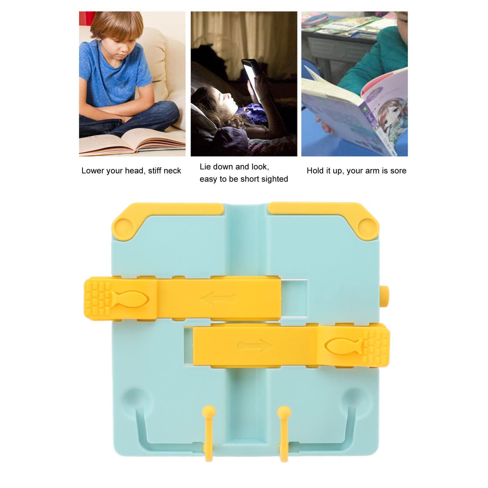 Support De Lecture Pliable Et Portable à Bords Arrondis En ABS Resistant Aux Rayures Pour Bibliotheque Scolaire Rose 94558946
