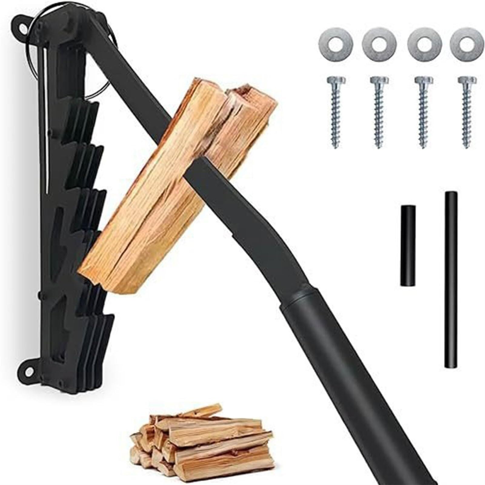 Partidor de leña de Alta Resistencia, Partidor de Madera montado en la Pared, Partidor de Madera Manual, Leña para Chimenea, Camping Familiar