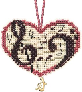 Mill Hill Love Notes Beaded Counted Cross Stitch Charmed Ornaments Kit 2013 I Love MH163101