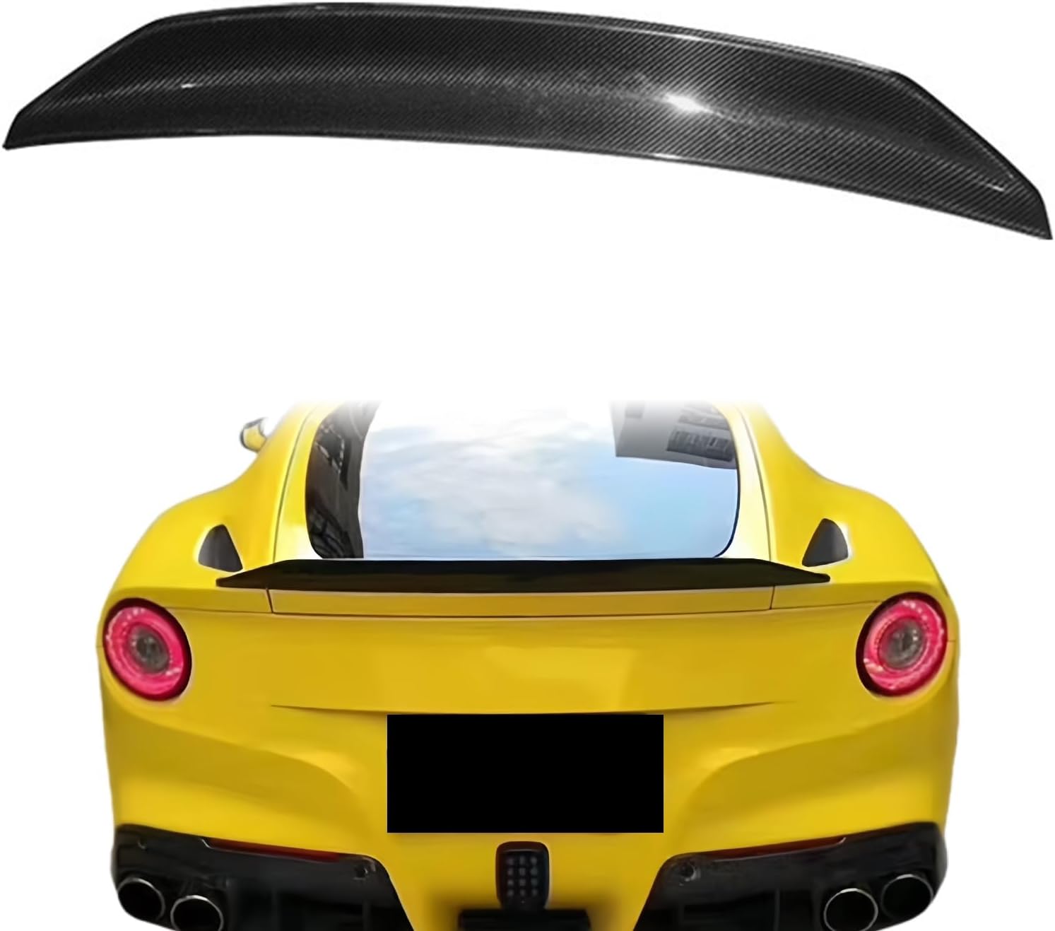 Carbon Fiber Rear Spoiler Compatible with Ferrari F12 2013-2015 Rear Trunk Lip Spoiler Wing Vehicle Body Styling Kit