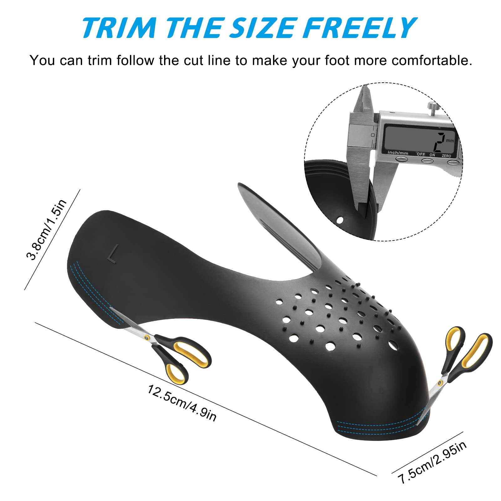 Escudo de Zapatos 4 Pares Protectores para Zapatillas de Deporte Universal Protector de Pliegues para Calzado para Hombre y Hembra