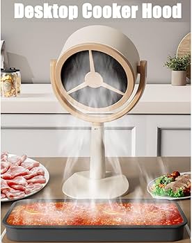 Desktop afzuigkap, 3200 RPM draagbare afzuigkap, desktop afzuigkap, BBQ Hot Pot Extractor hoogtehoekaanpassing, desktop afzuigkap, draagbare afzuigkap voor thuis, keuken, hot pot, cadeau black