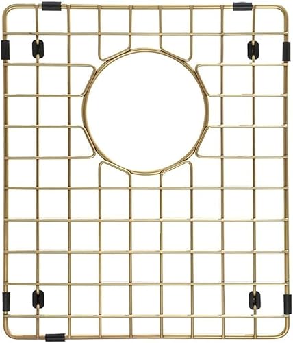 Starstar Sinks Protector Matte Gold 304 Acero inoxidable Fregadero Rejilla inferior para fregadero de cocina, estante (14 L x 16 W)