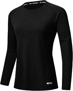 MoFiz Women's Activewear Long Sleeve Tops UPF 50+ Sports Running Shirts Workout Gym T-Shirts Quick Dry Outdoor Fitness Yoga Tops