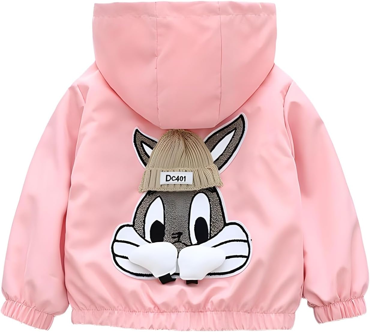Vinmin Girls Hooded Jacket Rabbit Zip Coat Little Girls Boys Jacket Lightweight Adorable Outerwear For Spring & Autumn - Image 3