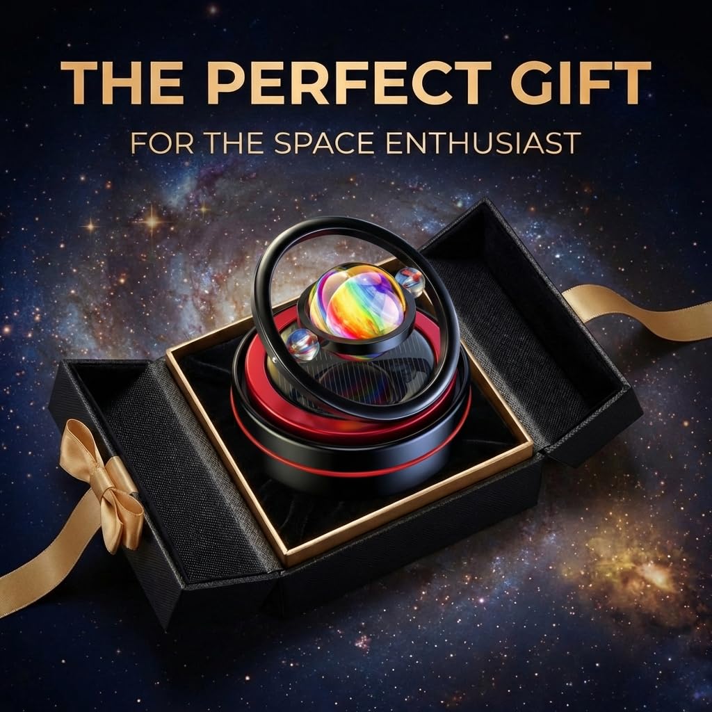 Solar Celestial Fidget Spinner Lucky Car Decoration Automatyczna zasilana słońcem akcesoria domowe i samochodowe, wymiana prezentów urodzinowych na Dzień Ojca, dyfuzor zapachowy, perfumy nie są