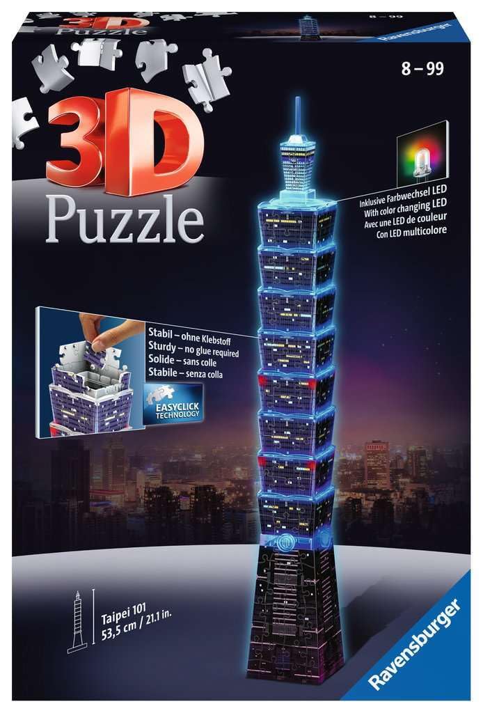 Ravensburger Taipei Night Edition 3D Puzzle, Multicolore, 11149