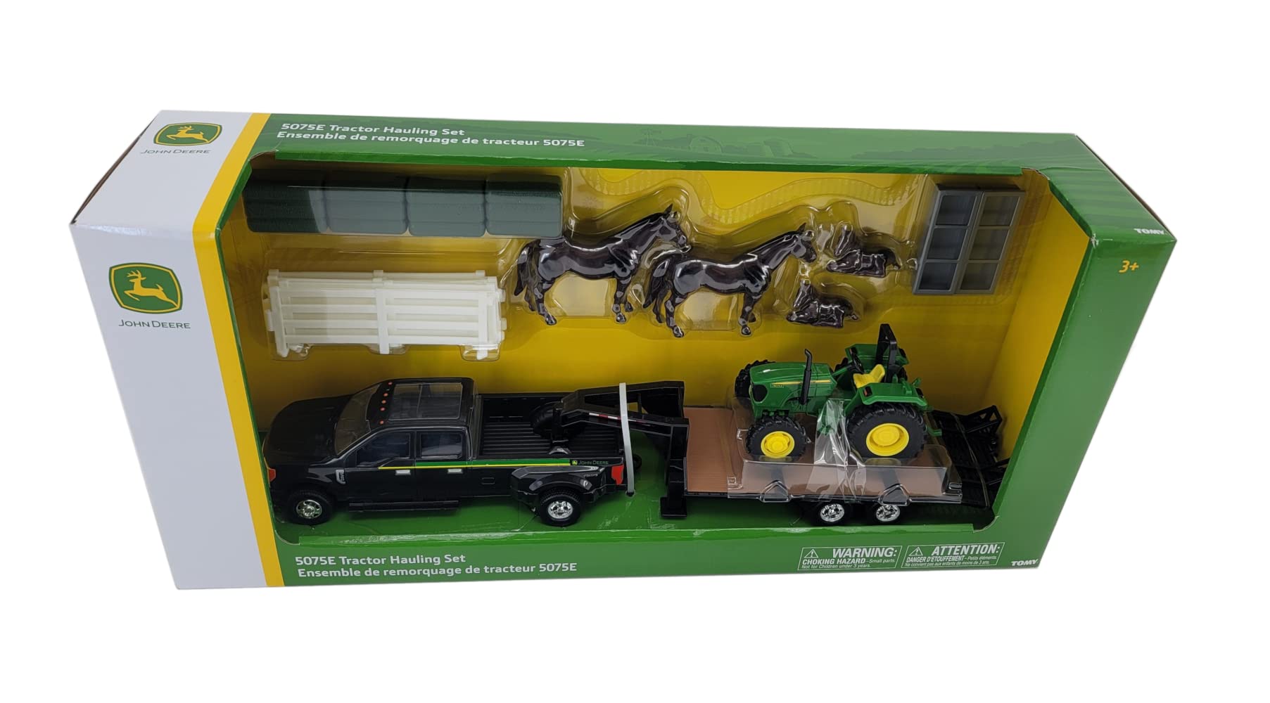 1/32 John Deere 5075E Tractor Hauling Set Toy - LP82785