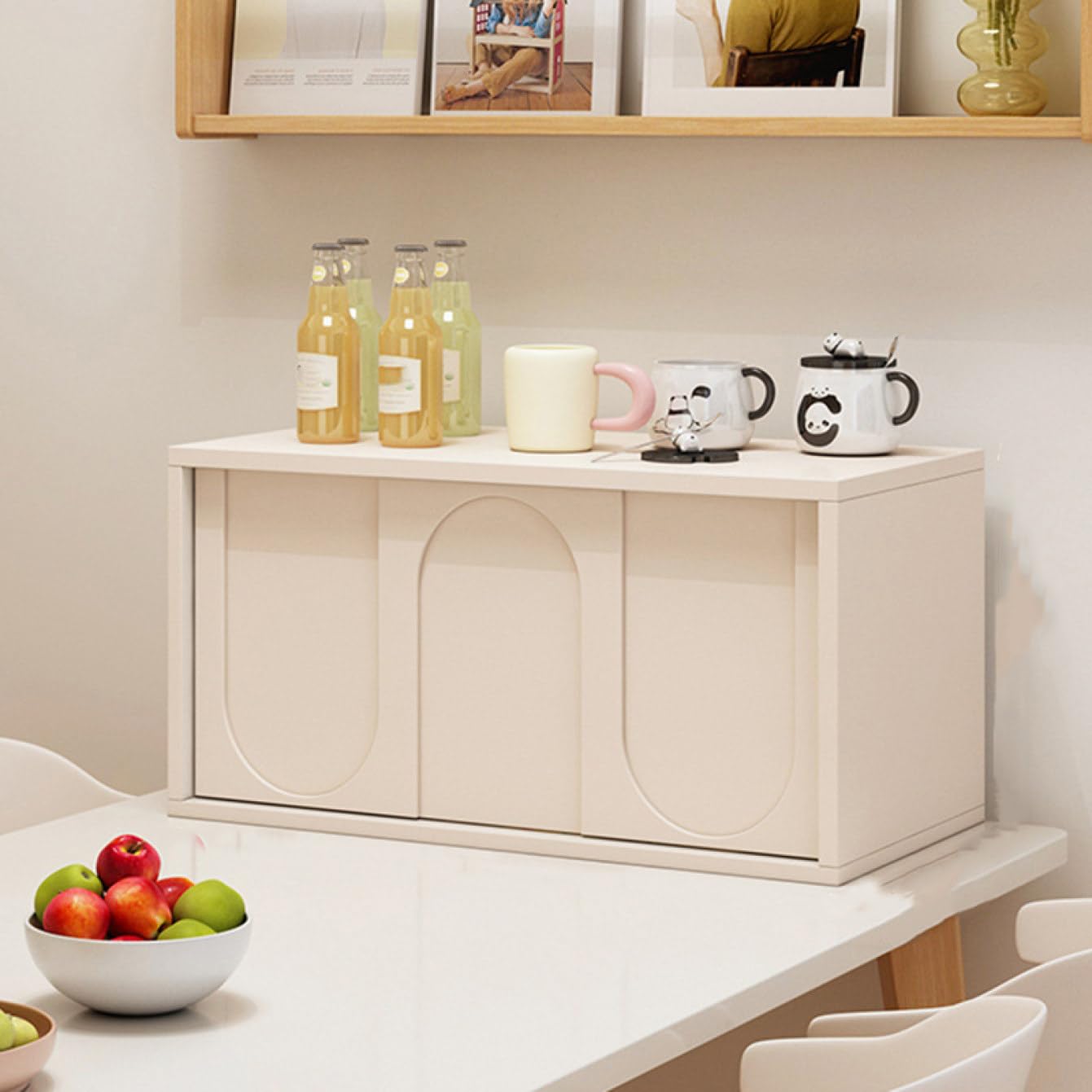 Amazon｜MJKQ9 小型 ミニ食器棚 80*40*36cm 木製 調味料入れ スパイス