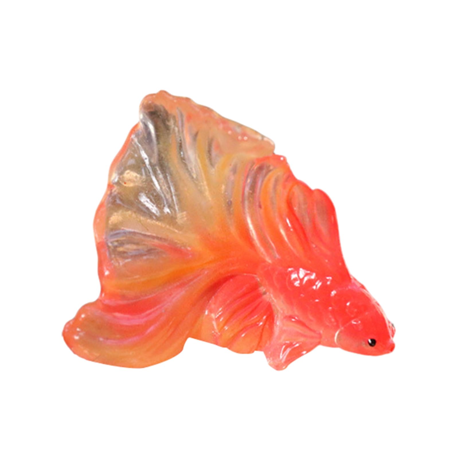 anwhriet Mini Resin Goldfish Figurines – Tiny Simulated Fish Model, Fairy Garden & Terrarium Ornament, Micro Landscape Aquarium Cake Decoration C