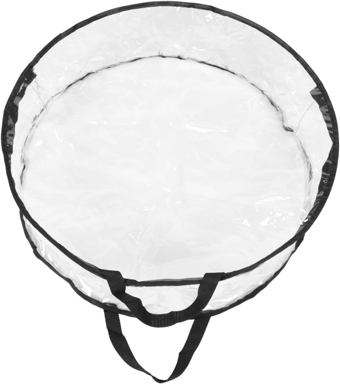 2pcs Round Transparent Wreath Storage Bag Garland Holder for Holiday Decor Heavy-Duty Household Organizer for Christmas Decorations
