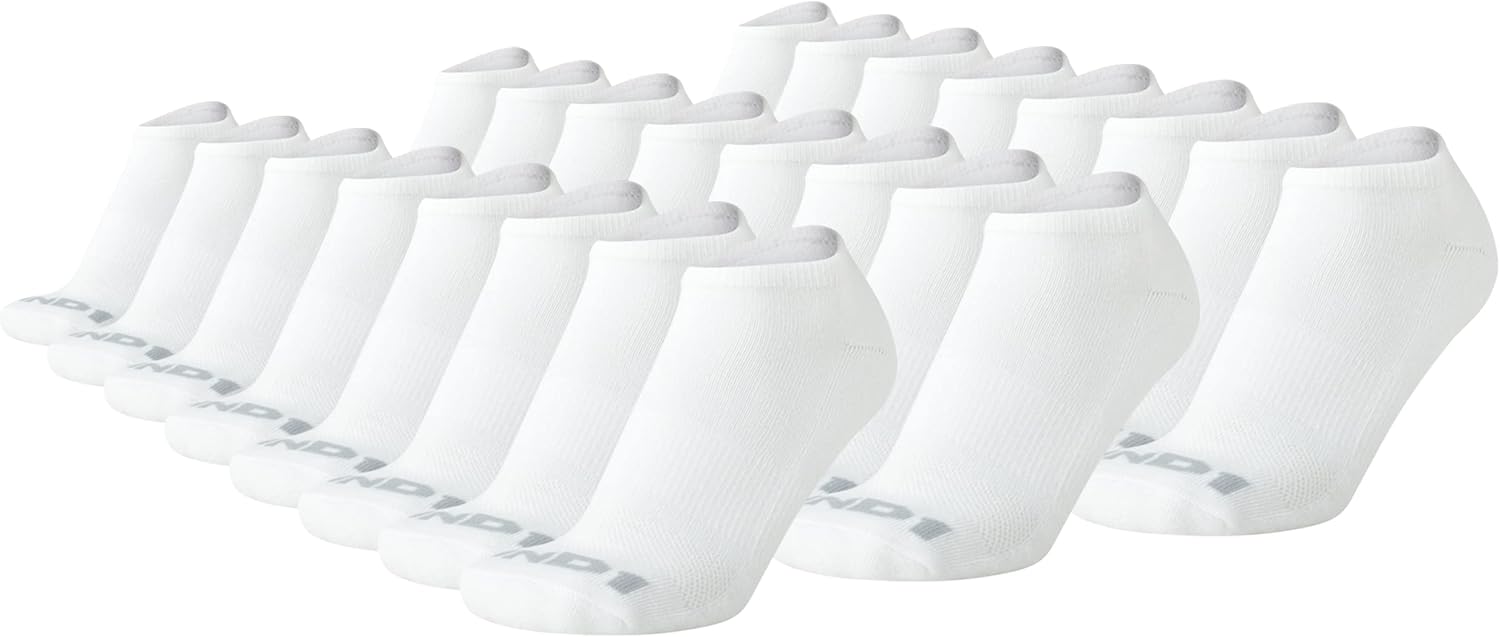 AND1 Men's Socks - Athletic Cushion Low Cut Socks (24 Pack)