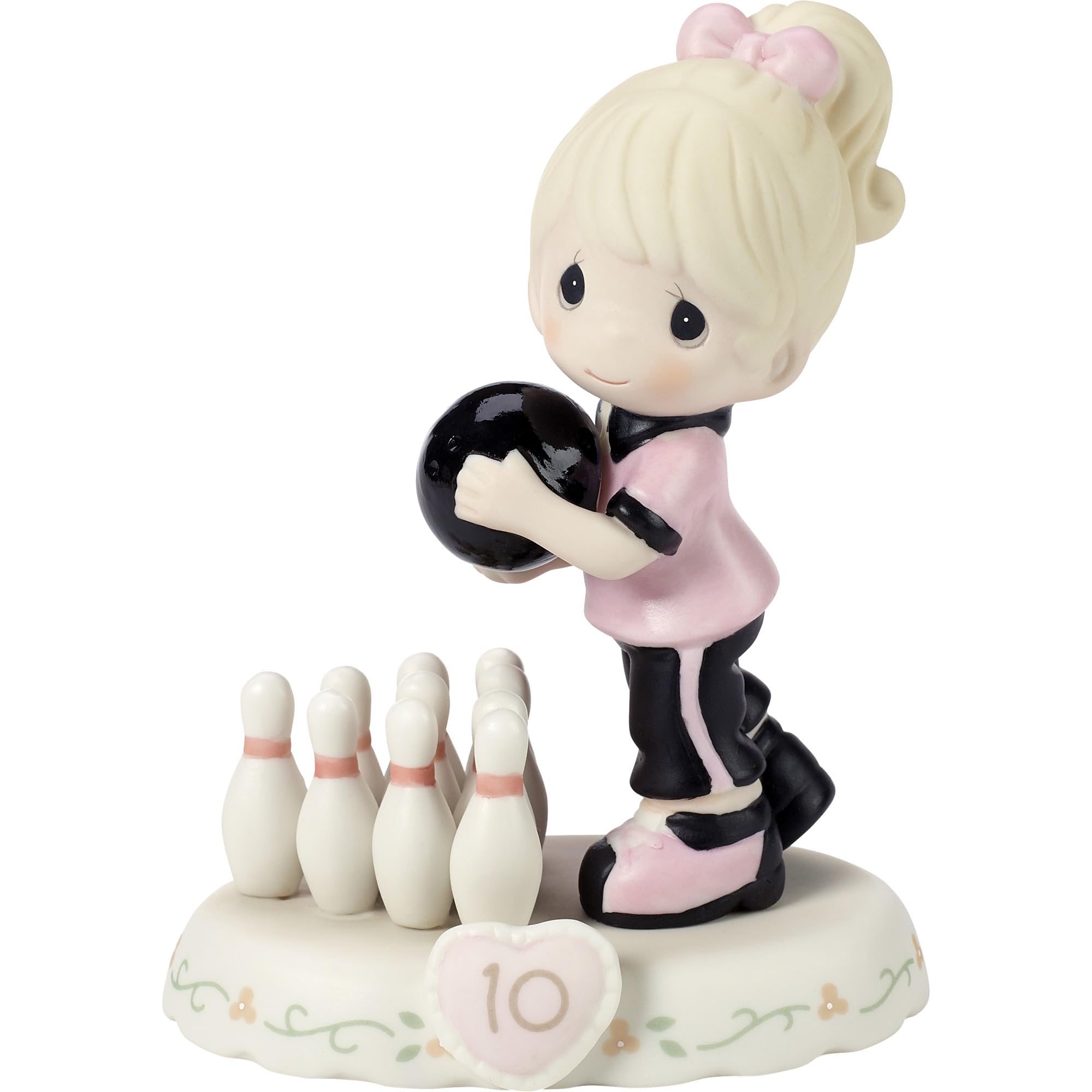 Precious Moments Girls Blonde Growing In Grace, Age 10, Bisque Porcelain Figurine, 154037