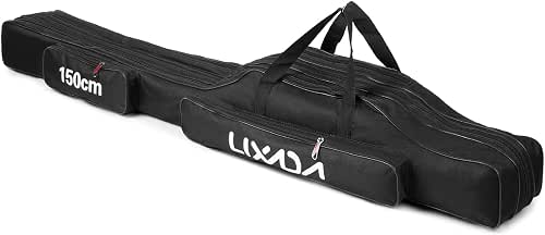 Lixada Fishing Rod Case - 3 Layers Oxford Bag, Portable