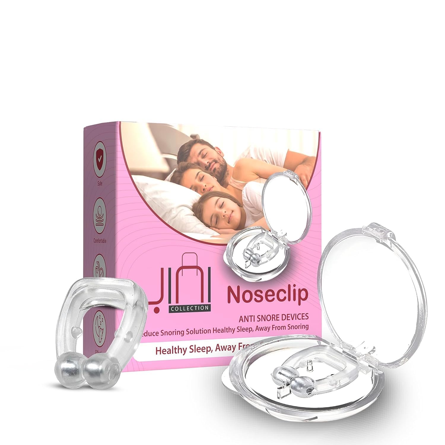 JINI COLLECTION Anti Snoring Device For Men and Women Soft Silicon Nose Clip | Unisex Stop Snoring Anti Snore Free Sleep Silicone Magnetic Nose Clip | Nose Clip | Snoring Stopper (PACK OF 1)