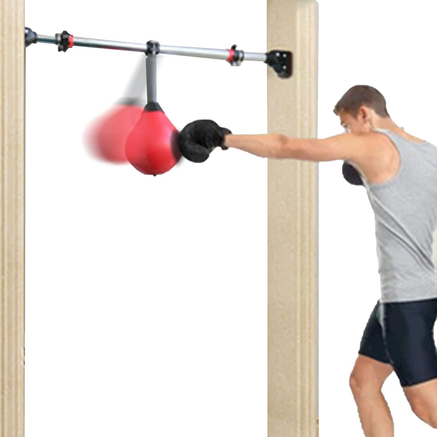 Adult Speed Ball, Quick Punch Doorway Boxing Bag with Adjustable Stand