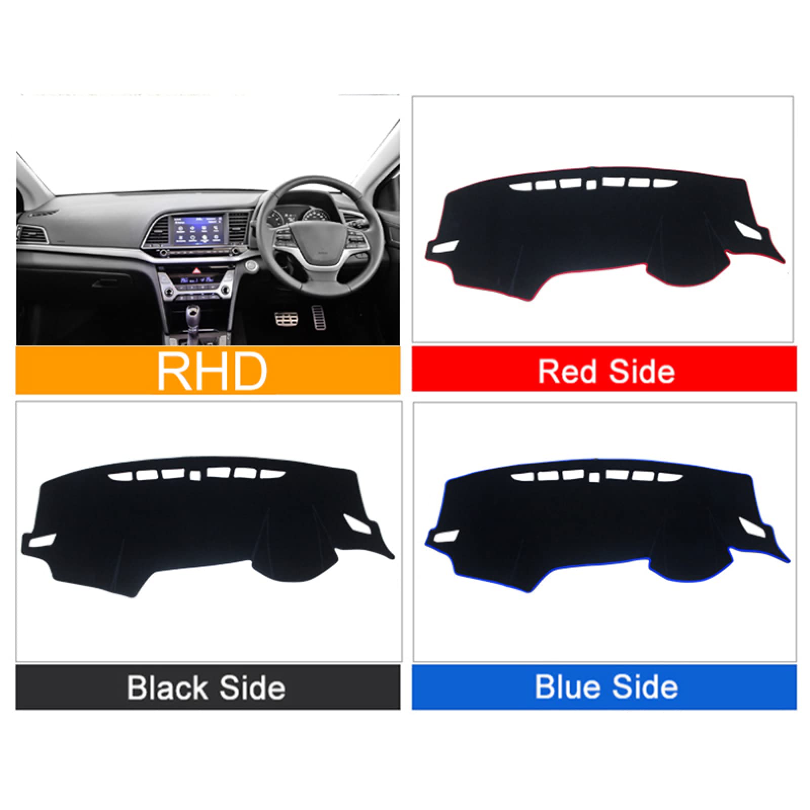 Dla Hyundai Elantra 2016 2017 2018 2019 2020, Ad osłona deski rozdzielczej samochodu mata unikaj światła osłona przeciwsłoneczna Pad Panel przyrządów akcesoria do dywanów