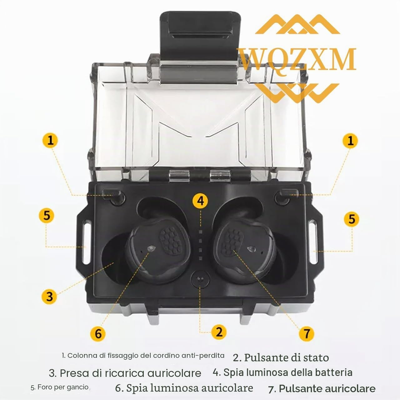Tappi per Le Orecchie Bluetooth BT5.3 Militare Elettronico Riduzione del Rumore Protezione dell'Udito Tappi per Le Orecchie per Range Shoot Hunting(Green)
