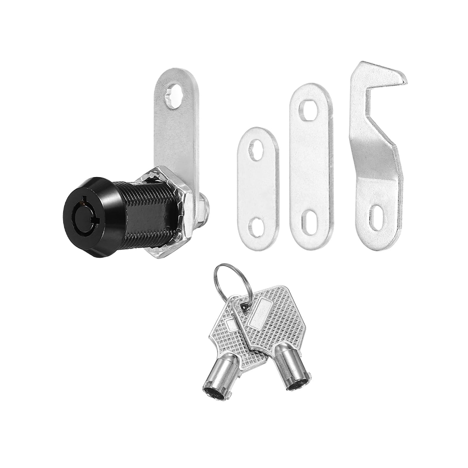 PATIKIL 1/8 Inch Black Cabinet Locks with Silver Keys